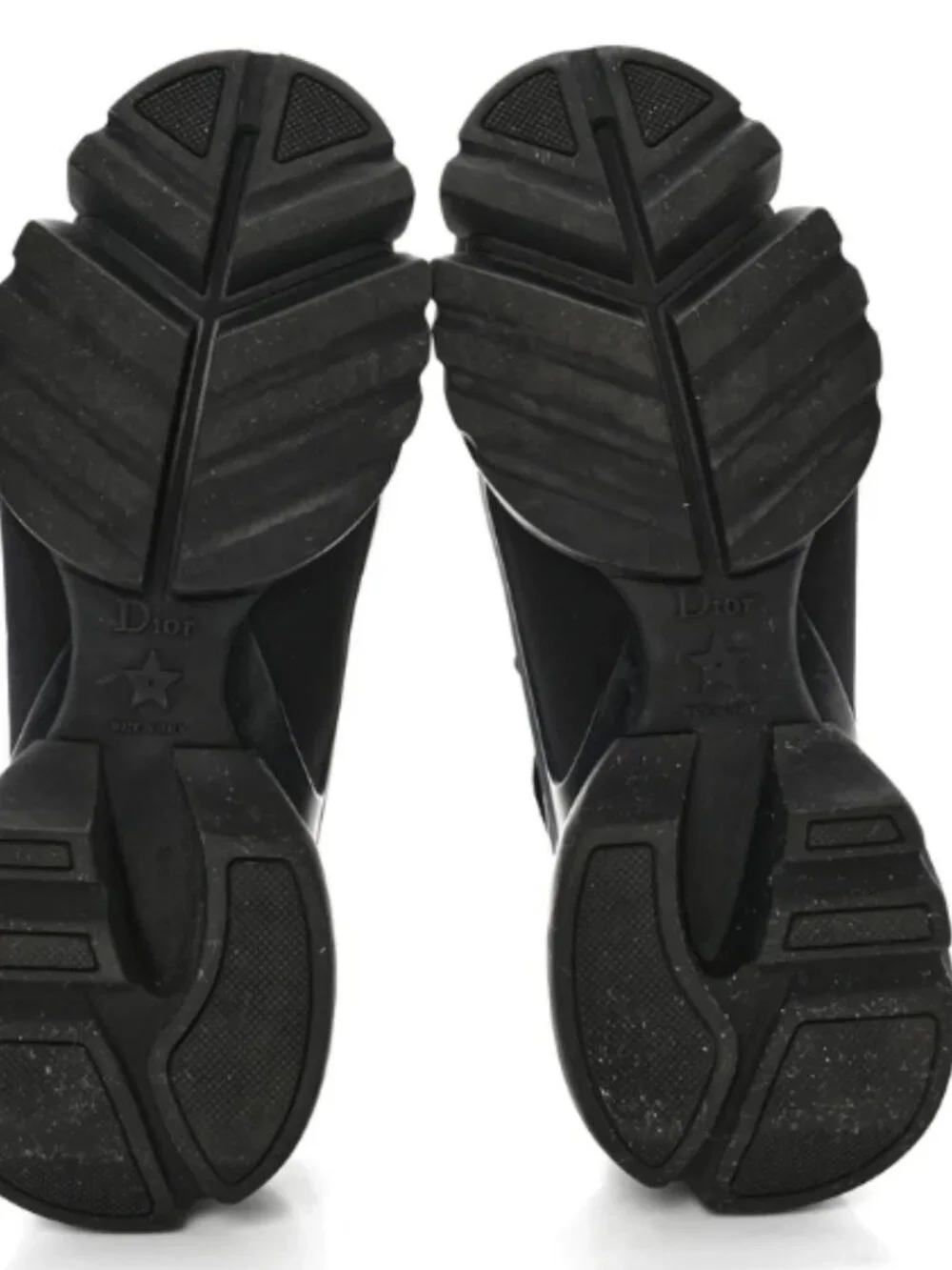 Christian Dior Neoprene Rubber Womens D-Connect Sneakers 36 Black - Picture 5 of 9